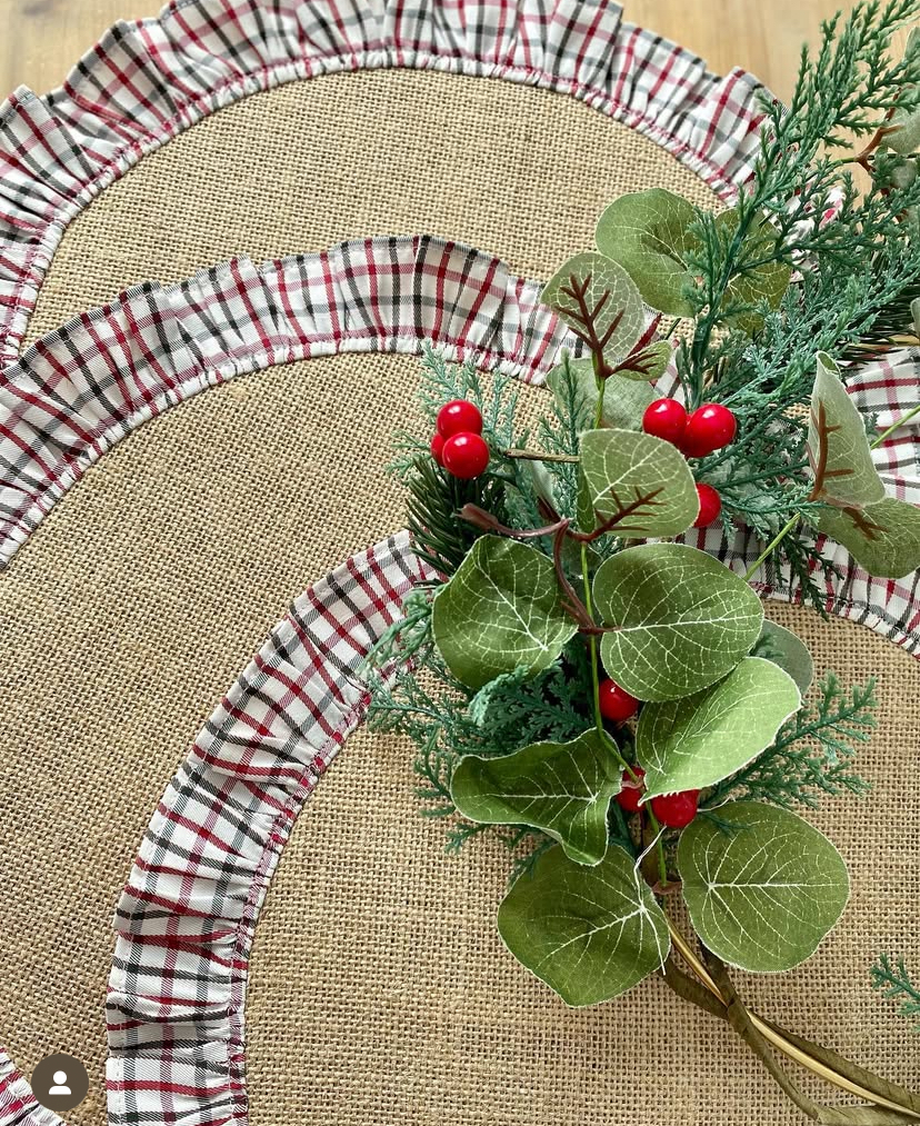 Bajoplato yute con volante Jengibre - Imagen 2