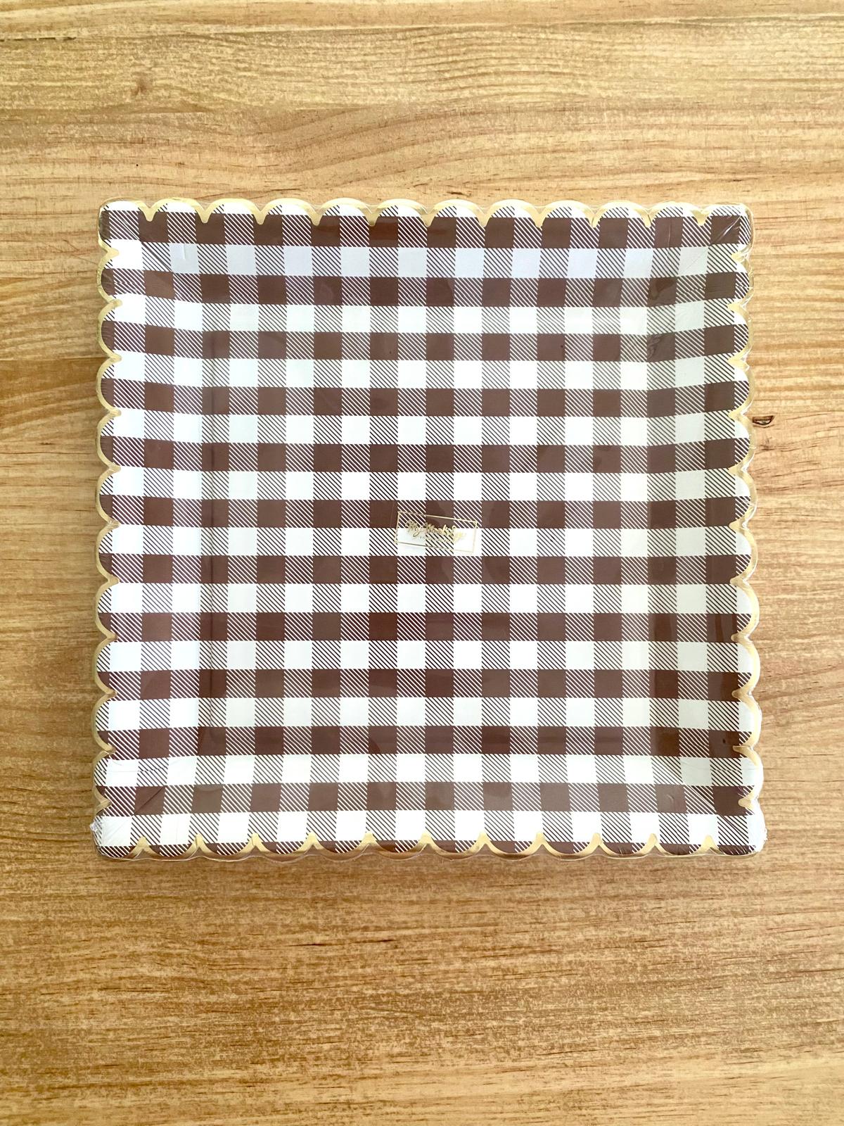 Platos Vichy Chocolate