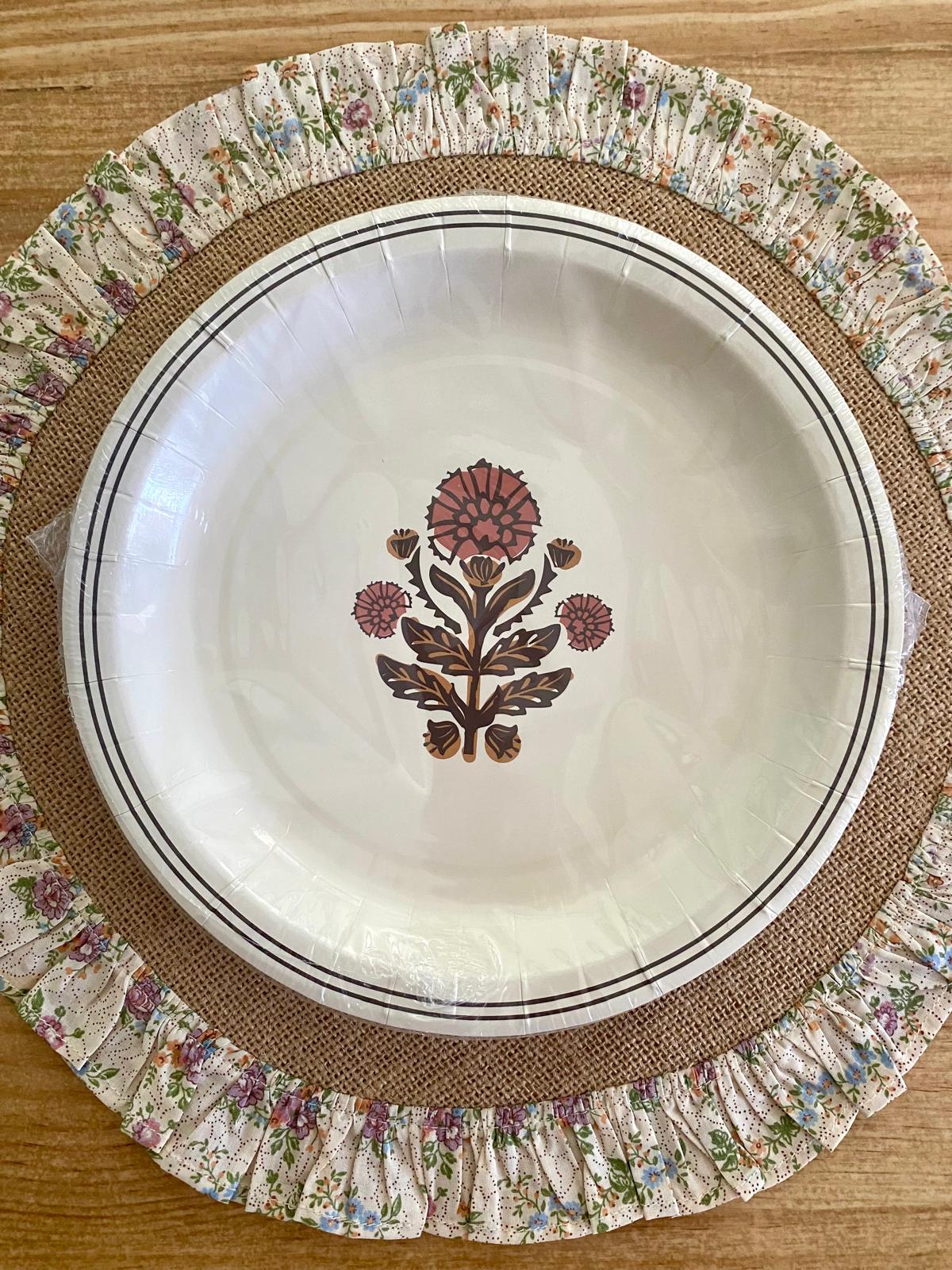 Plato Flor Otoño Vintage
