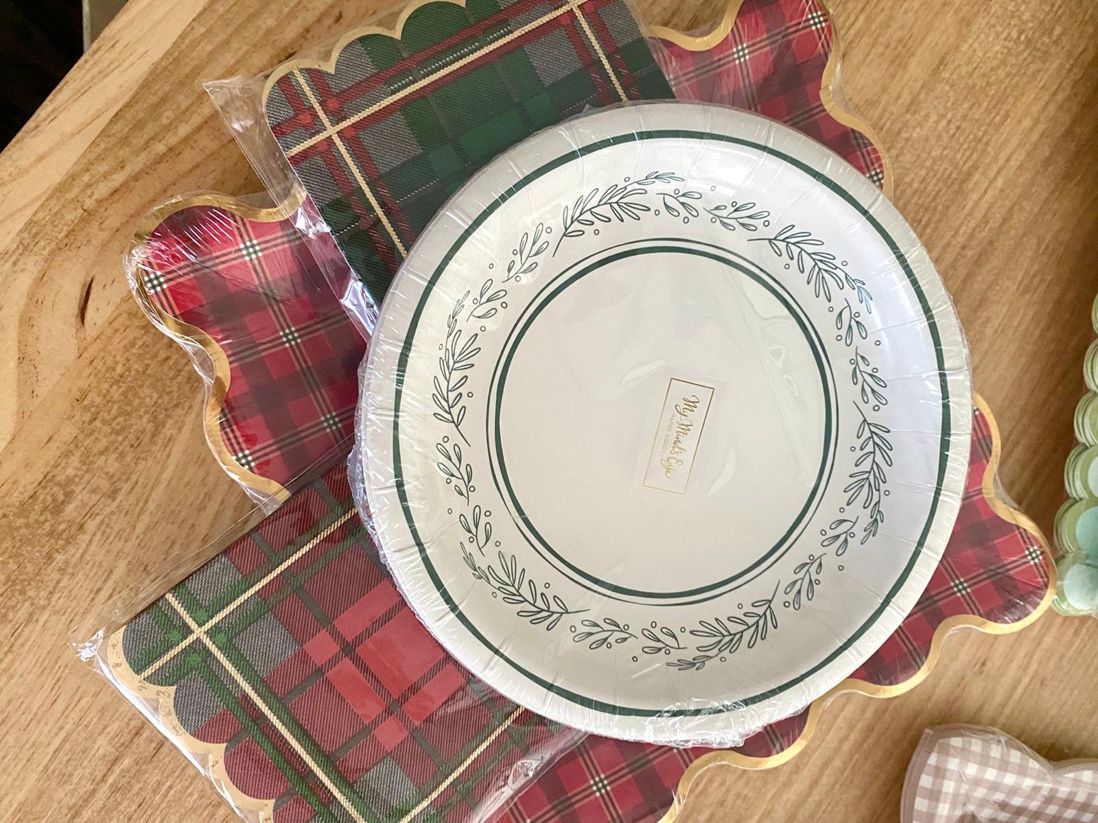 Platos Tartán Navidad